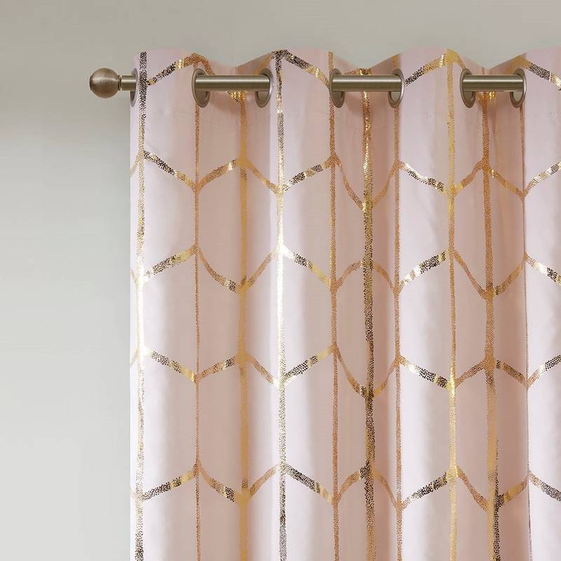 Sleek Blackout Metallic Curtain Panel