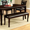 Chic Cherry & Espresso Dining Bench