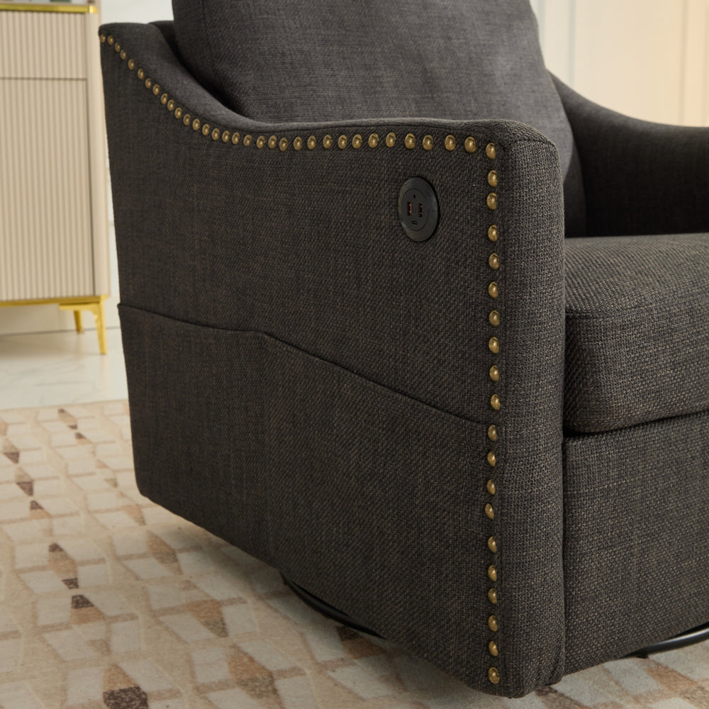 Swivel & Charge Accent Chair