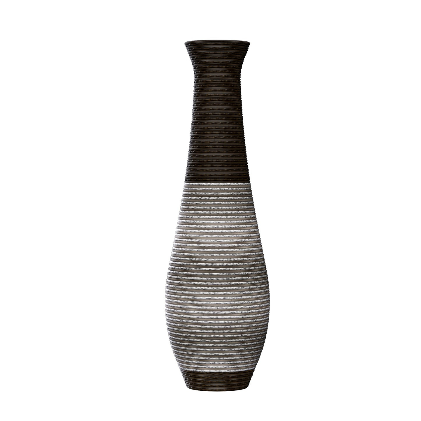 Elegant Rattan Floor Vase - Stylish Home Accent Decor