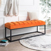 Stylish Metal & Upholstered Entryway Bench