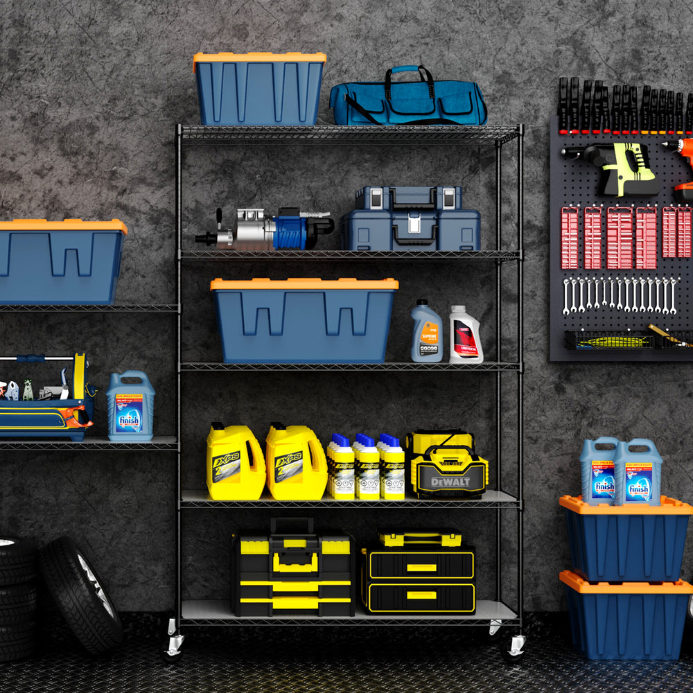 Rolling Heavy-Duty Storage Shelves