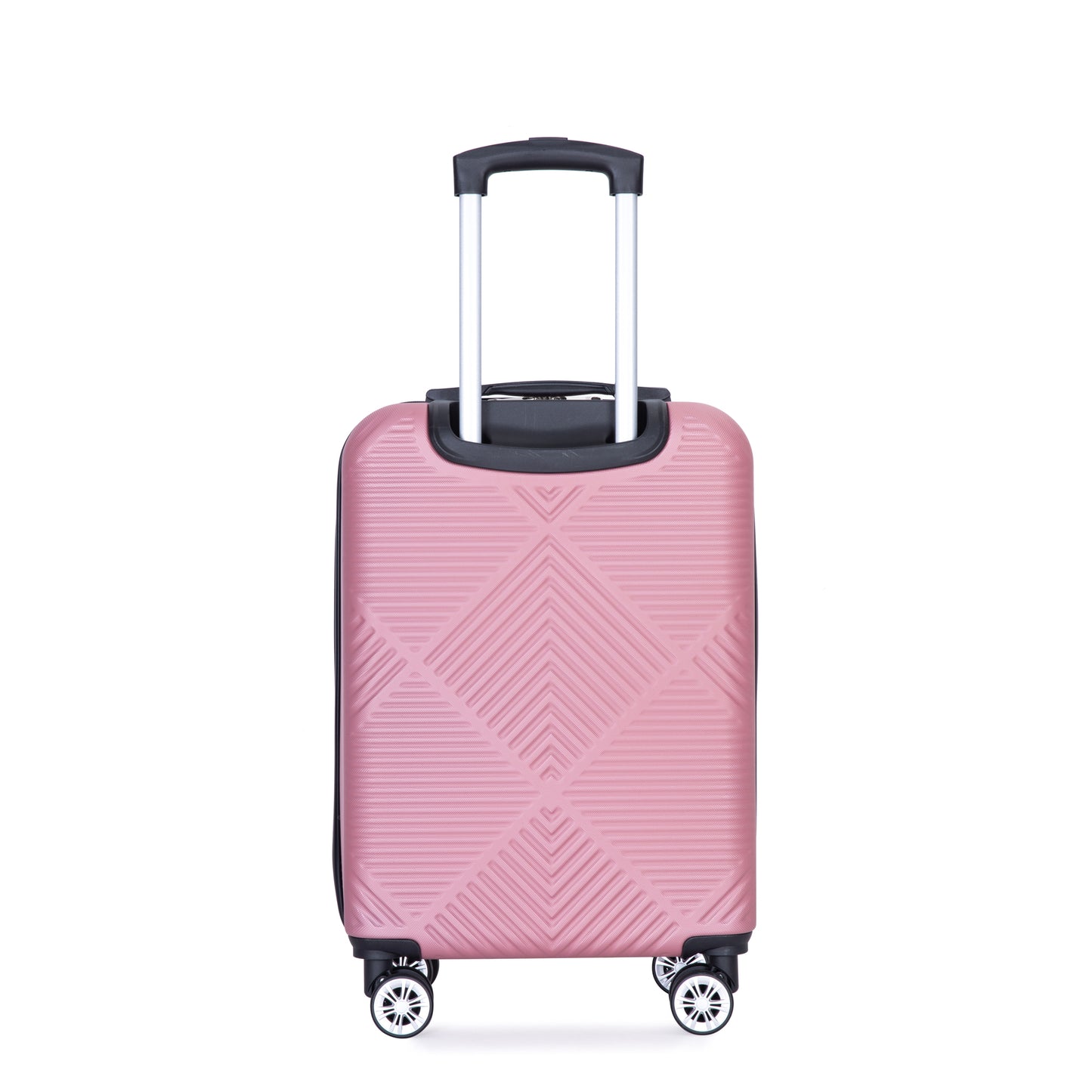 Pink Pop Luggage Duo: Lightweight Suitcases with Spinner Wheels