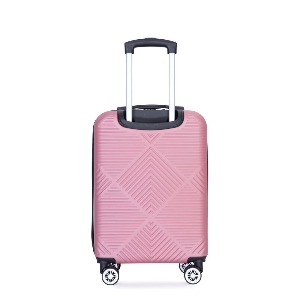 Pink Pop Luggage Duo: Lightweight Suitcases with Spinner Wheels