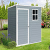 Stylish Grey Outdoor Storage Shed for Patio Gear