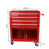 Rolling Red Tool Cart with Four Drawers