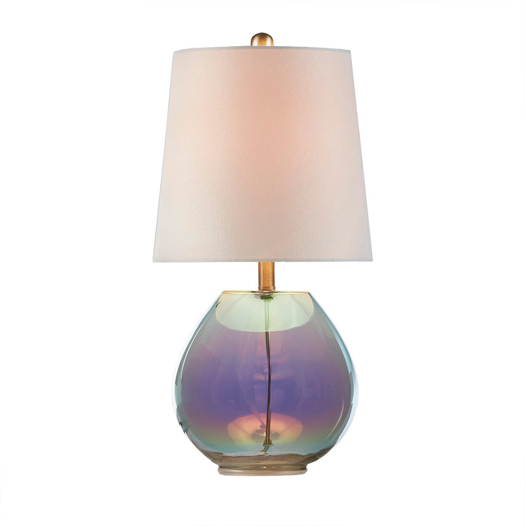 Luminous Iridescent Glass Lamp