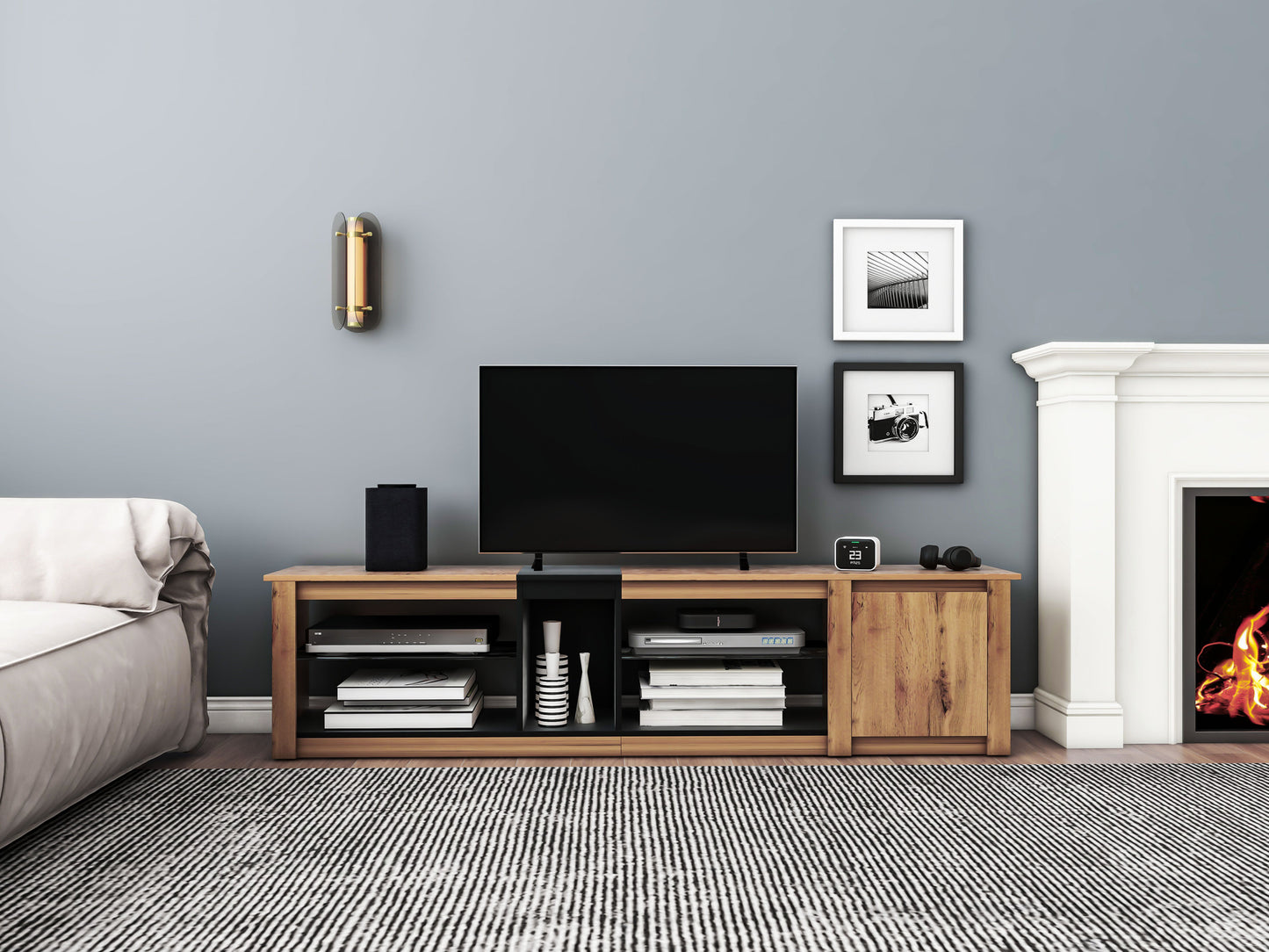 Sleek LED TV Stand & Media Console