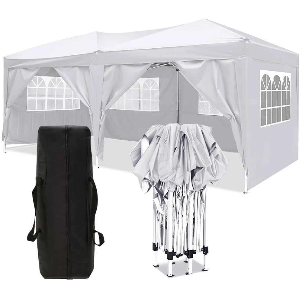 Easy Pop-Up Party Canopy Tent with Removable Sidewalls and Carry Bag