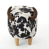 Cow Delight Velvet Ottoman