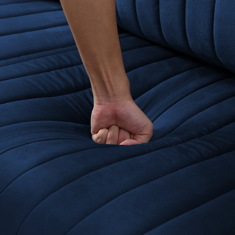 Velvet Blue Sofa