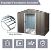 Spacious Gray Outdoor Storage Shed
