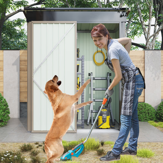 Cozy Corner Metal Shed for Your Garden