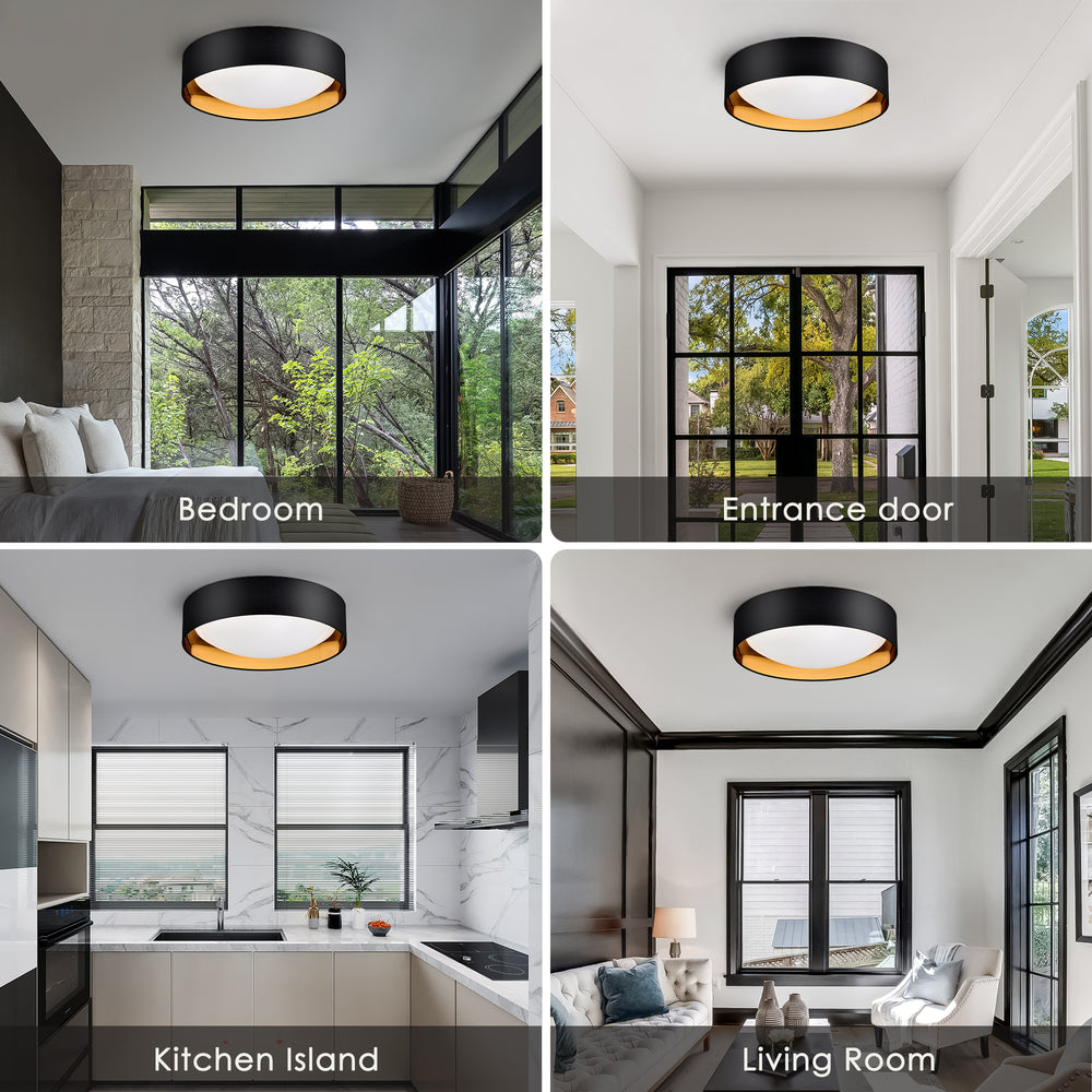 Versatile Glow Flush Mount Light - Dimmable & Color-Selectable Ceiling Fixture