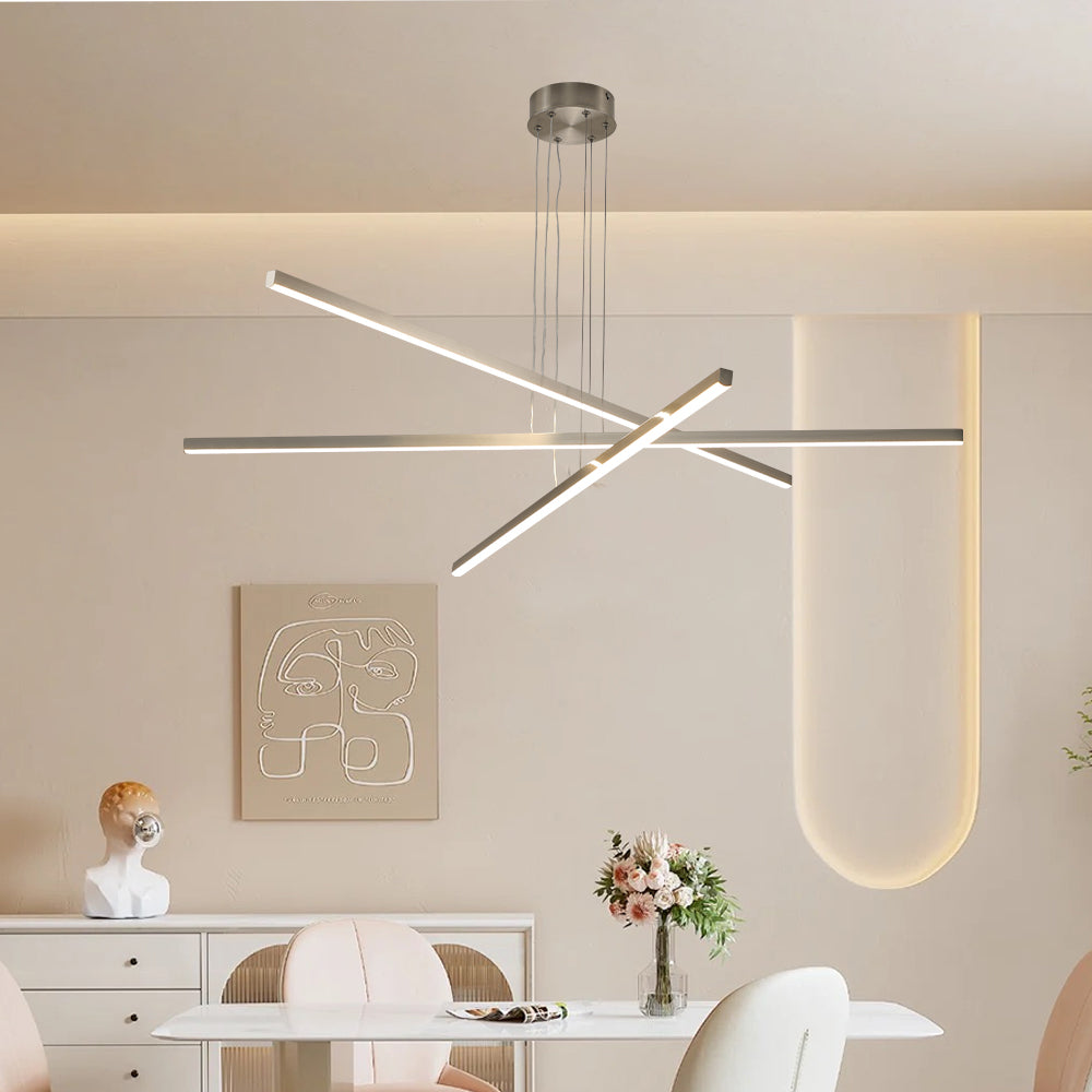 Sleek Silver LED Pendant Light