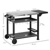 Outdoor Chef’s Cart with Foldable Table & Wheels