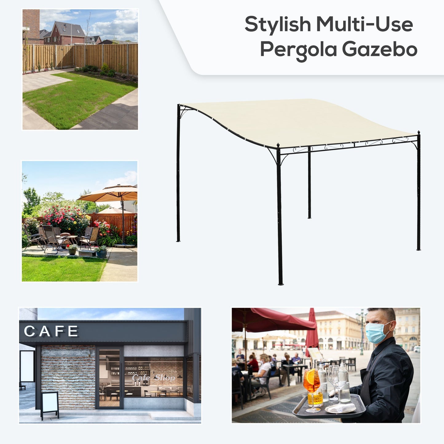 SunnyShade Outdoor Pergola Canopy - Stylish & Weather-Resistant for Your Backyard✨