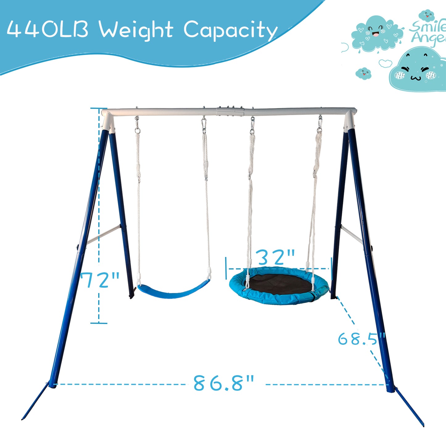 Backyard Fun Metal Swing Set