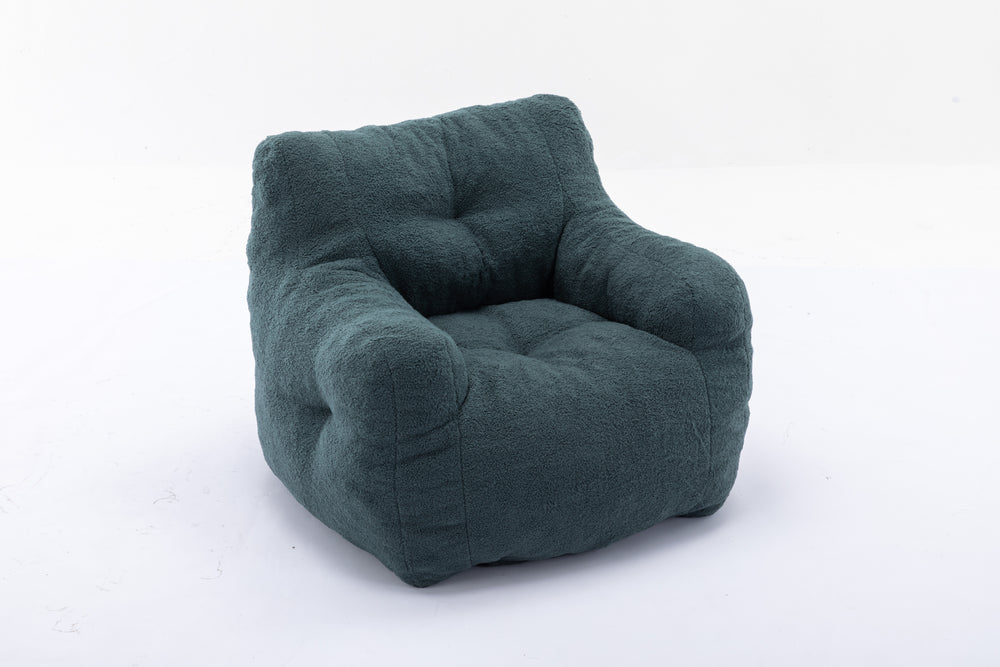 Cozy Green Teddy Bean Bag Chair