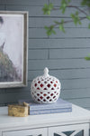 Chic Lattice Ceramic Storage Jar