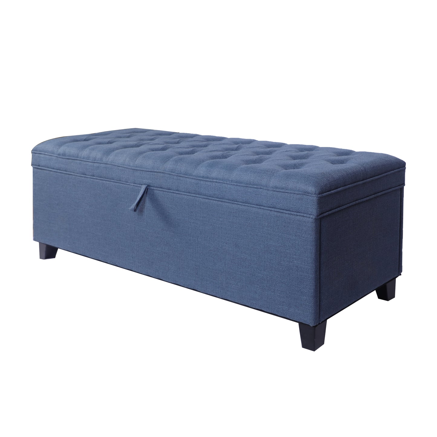 Cozy Blue Storage Bench: Stylish & Functional Seating with Hidden Space