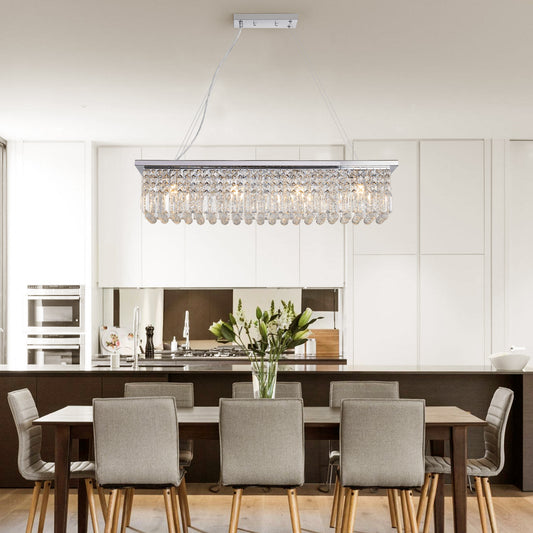 Elegant Raindrop Chandelier for Dining & Kitchen