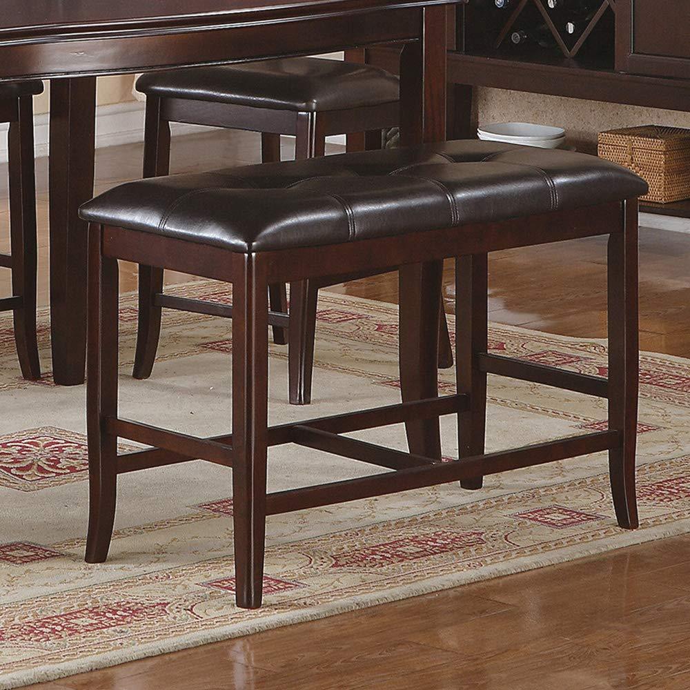 Stylish Brown Counter Bench with Plush Cushion