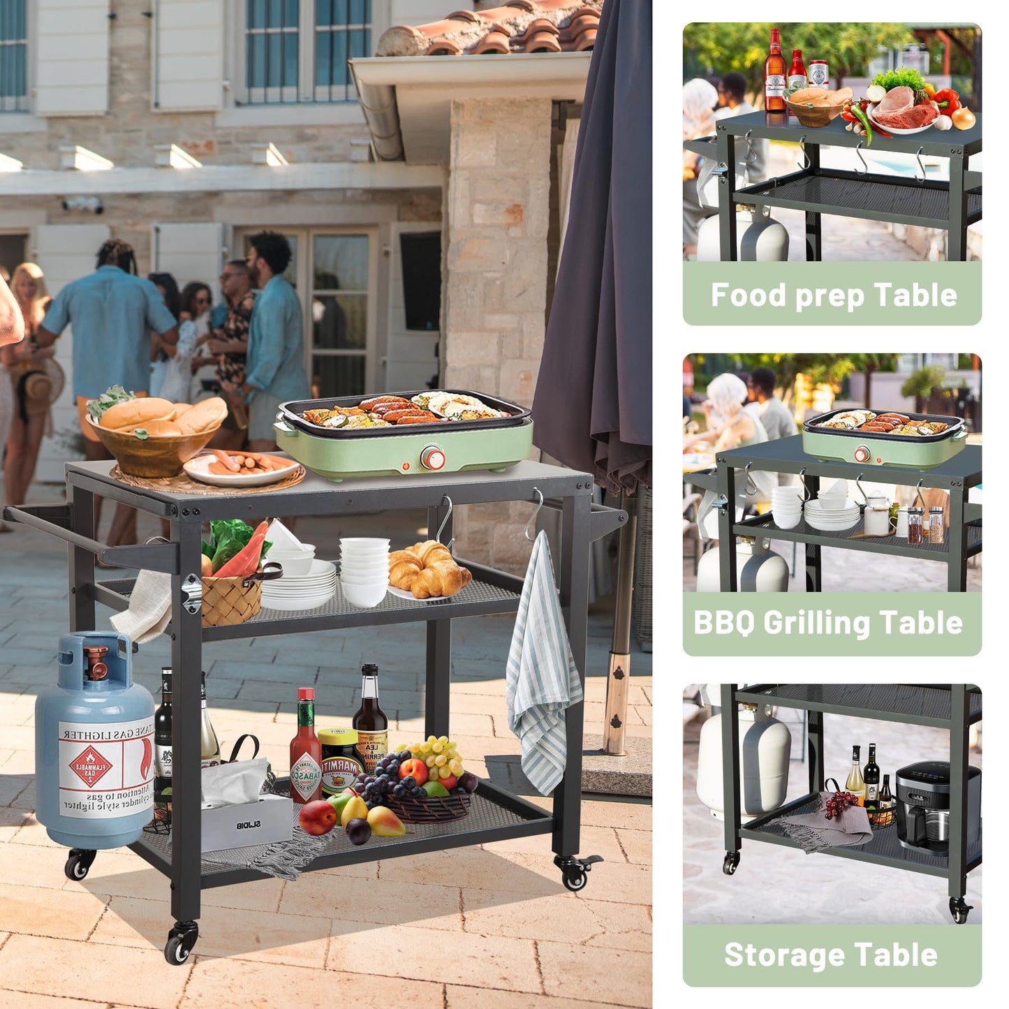 Grill & Chill Outdoor Cart