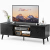 Sleek TV Stand with Adjustable Shelves and Storage