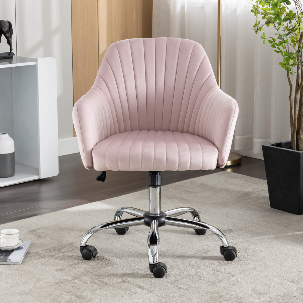 Velvet Bliss Adjustable Accent Chair - Pink