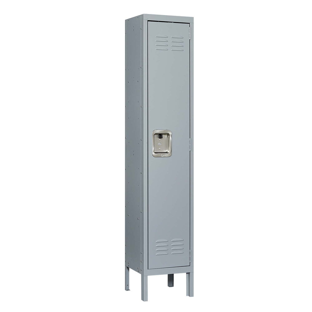 Secure Gray Metal Locker for Home or Office