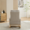 Cozy Rocking Glider Chair with Footrest and Pocket - Light Gray