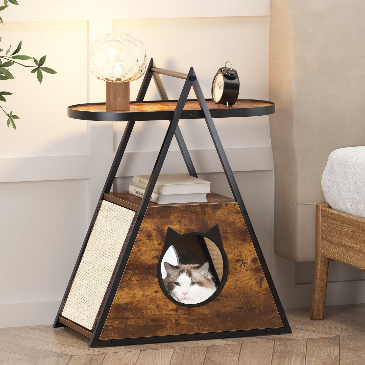 Vintage Cat Condo & End Table