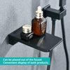 Sleek Matte Black Wall-Mount Tub Filler & Shower Set