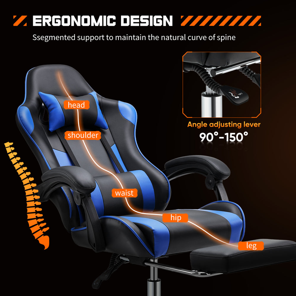 Ultimate Comfort Gamer Chair with Footrest