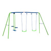 Backyard Bliss Metal Swing Set with Glider