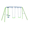 Backyard Bliss Metal Swing Set with Glider