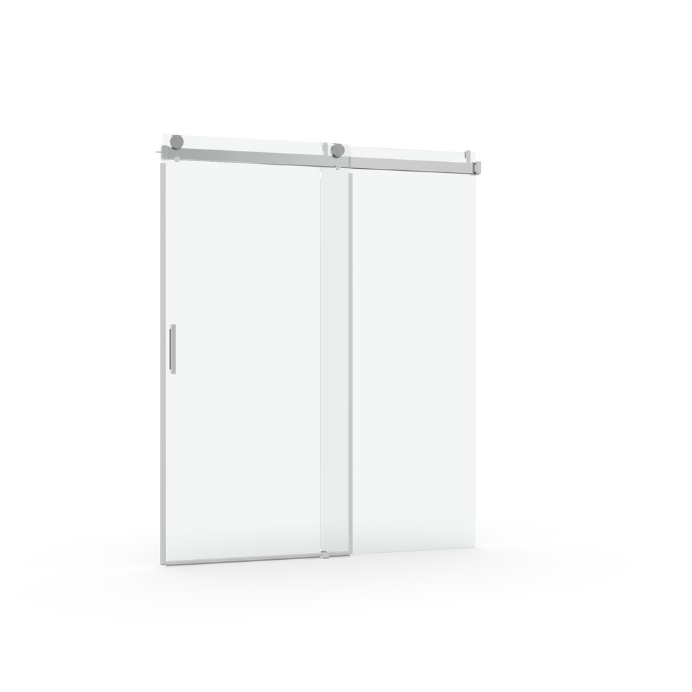 Sleek Soft-Close Frameless Shower Door in Brushed Nickel