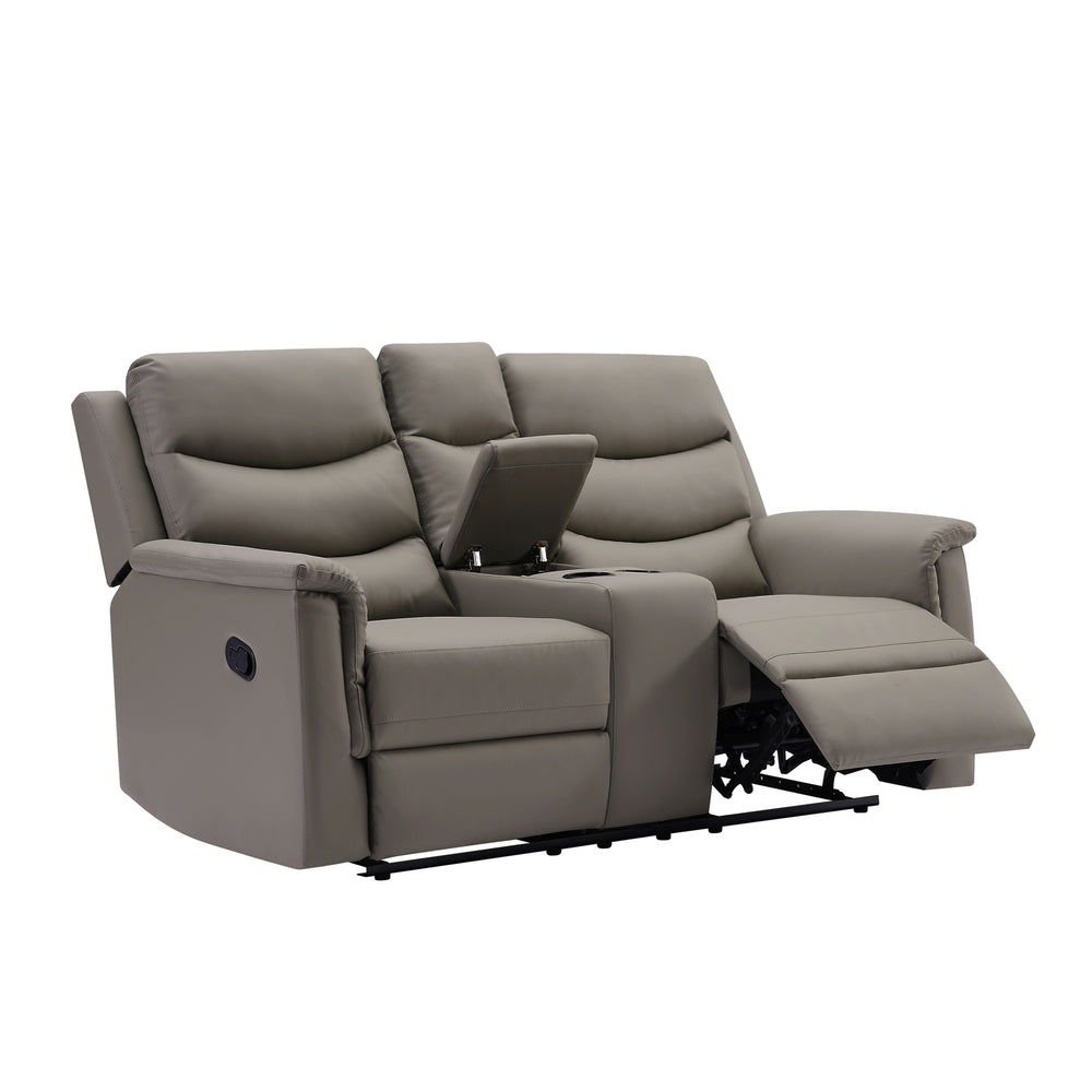 Cozy Grey Motion Sofa for Two