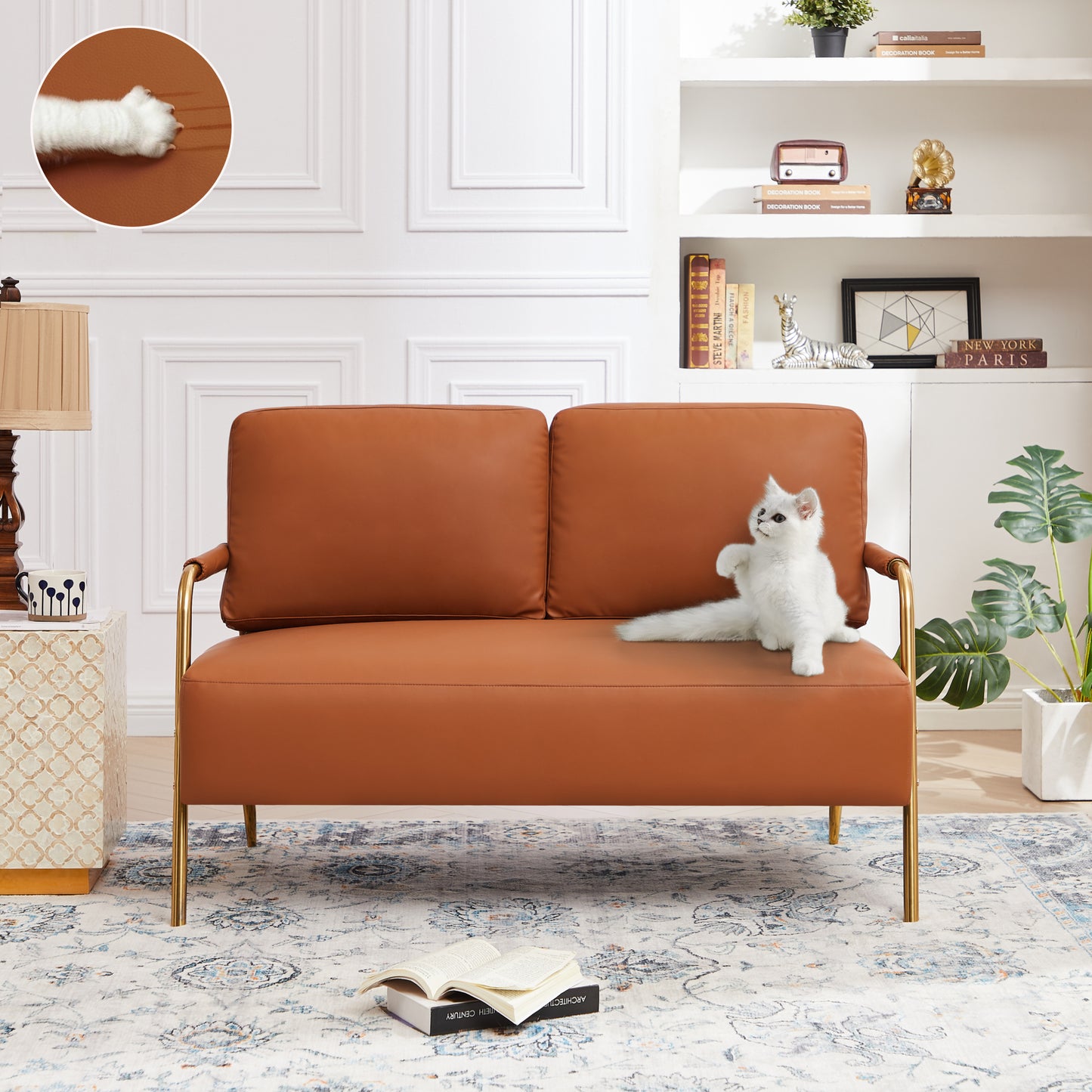 Cozy Companion Loveseat - Pet-Friendly, Modern Comfort for Small Spaces