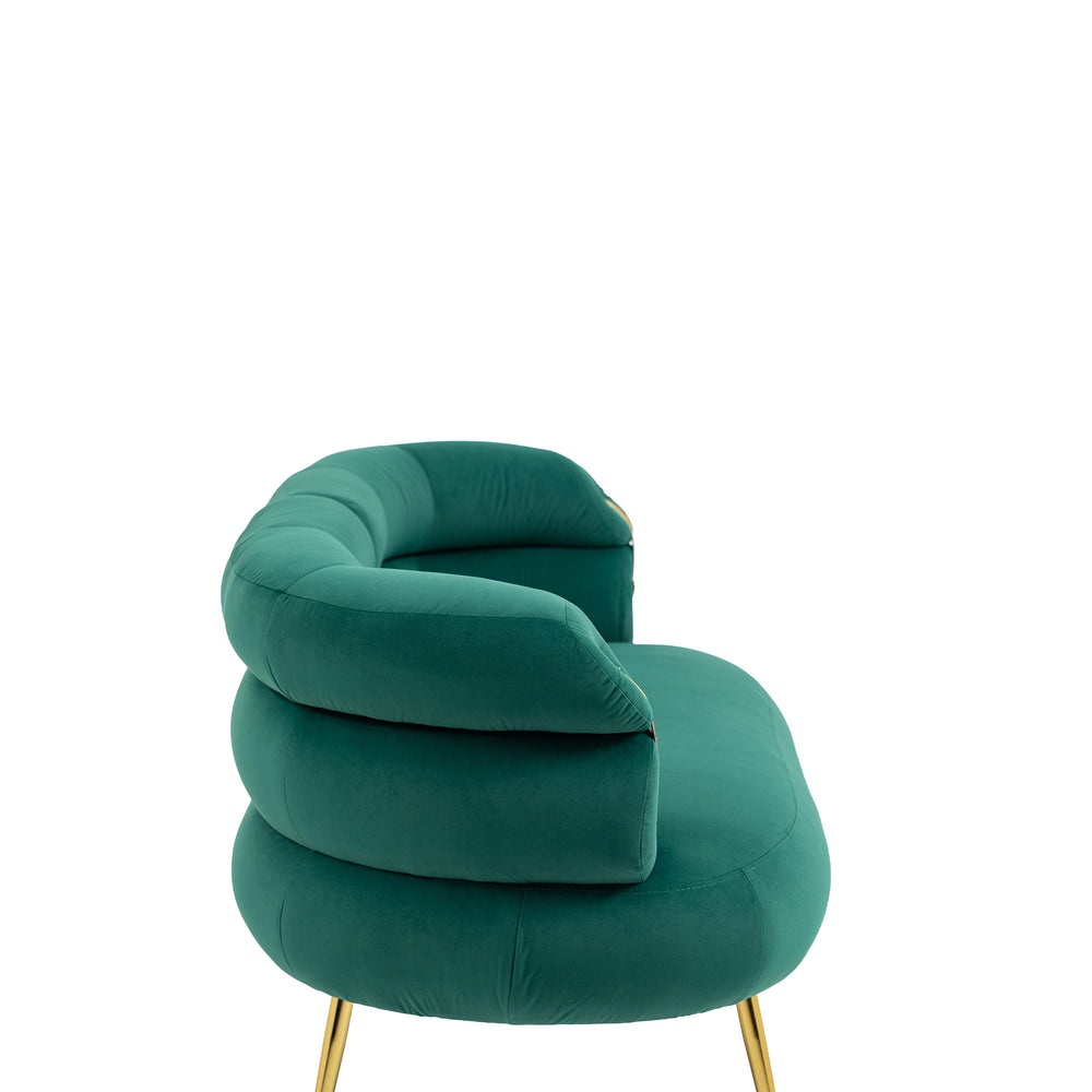 Chic Green Mini Loveseat