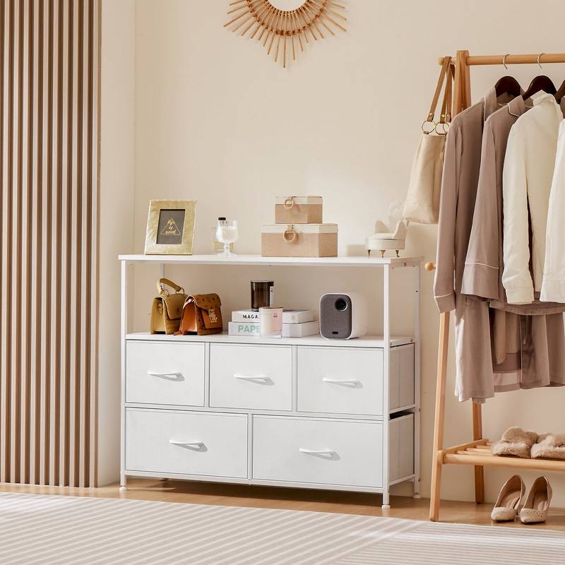 Chic Fabric & Metal Dresser