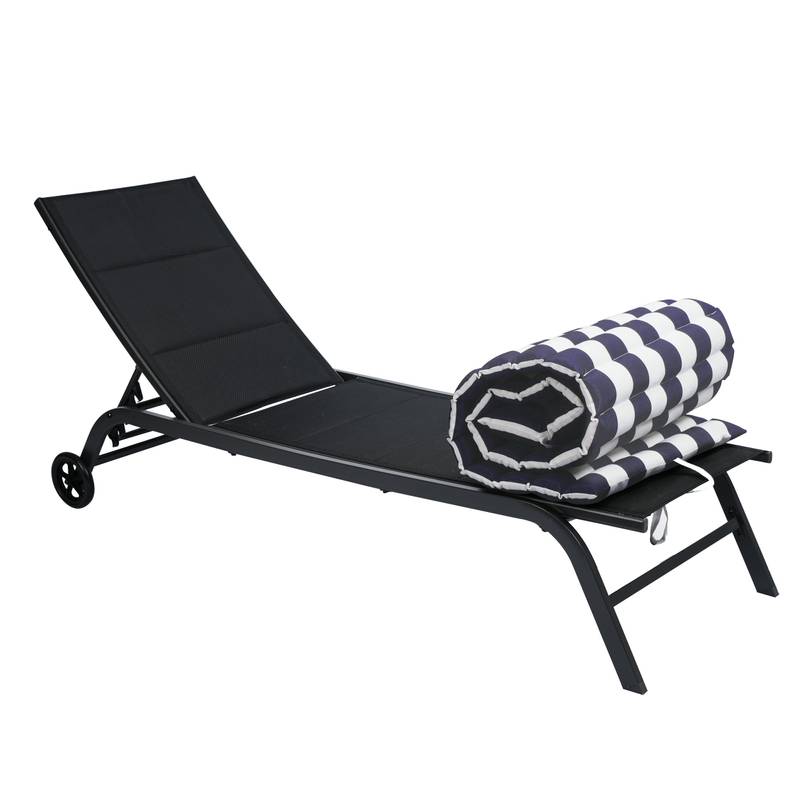 Blue & White Lounge Chair Cushions Set