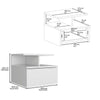 Elevate Wall-Mount Nightstand with Drawer & Shelf