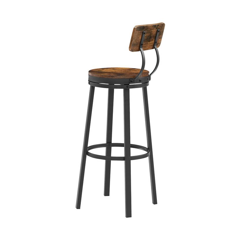 Rustic Swivel Bar Stools – Set of Two