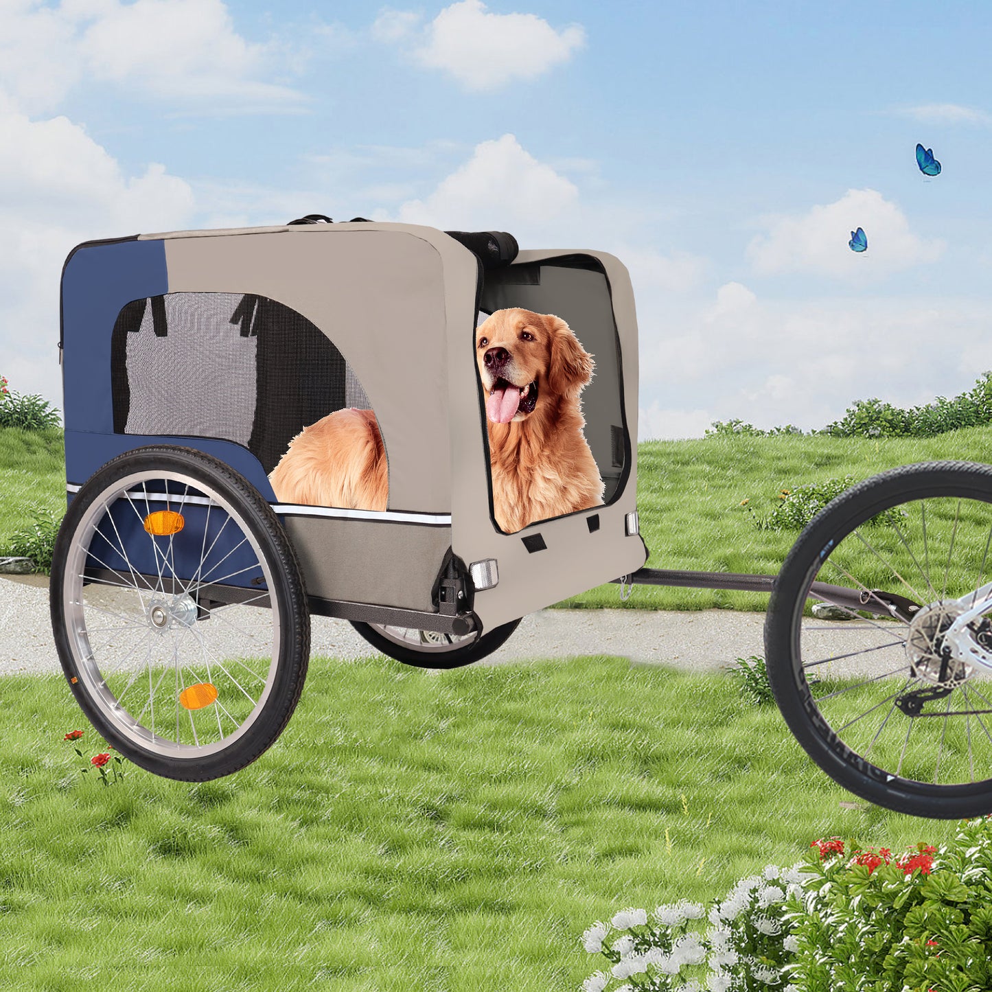 Paw Pedaler Dog Bike Trailer – Cozy & Safe Ride for Your Pup!