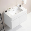 Chic Wall-Mounted Vanity with Soft-Close Cabinets & White Basin