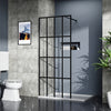 Sleek Black Walk-In Shower Door