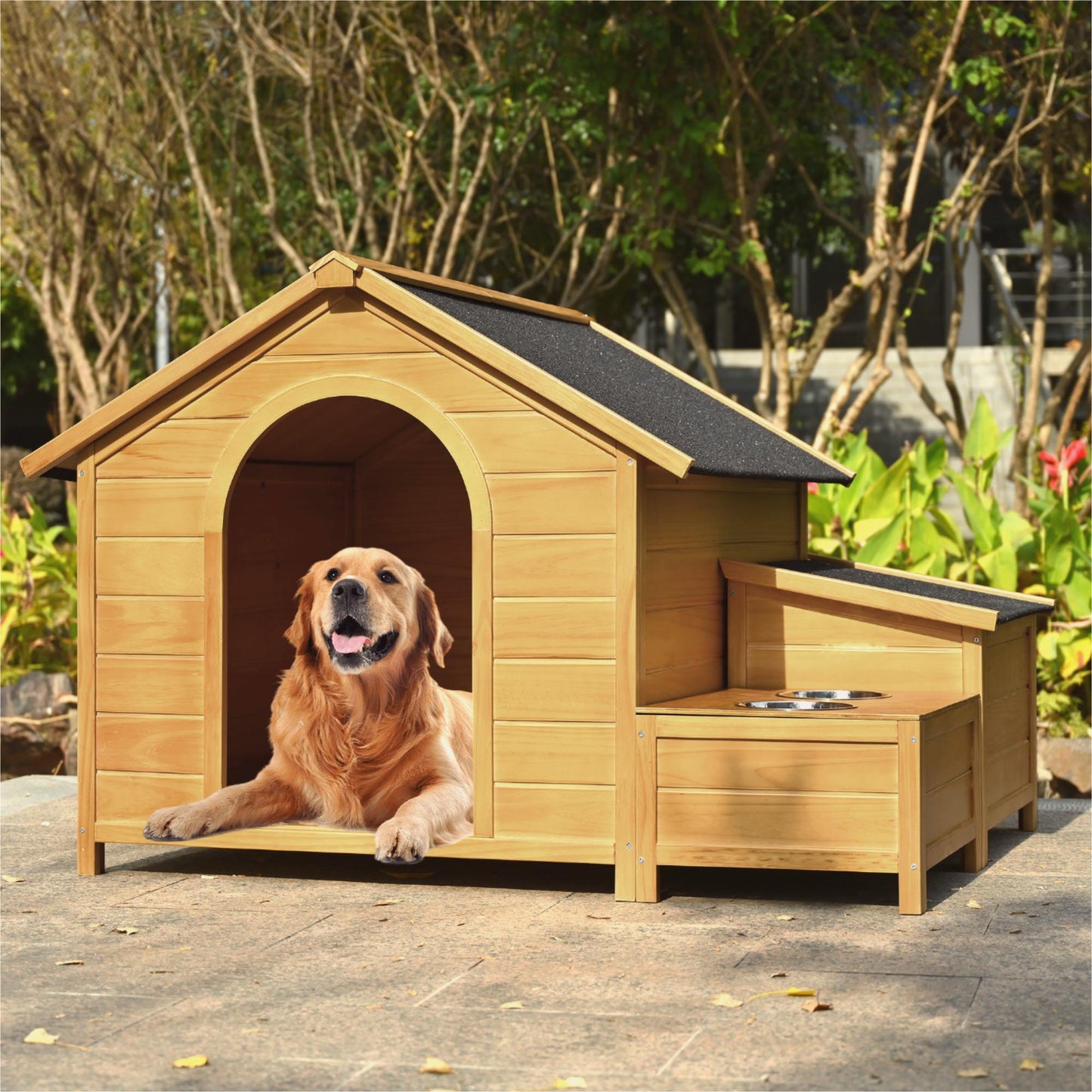 Cozy Cabin Dog House for Large Breeds