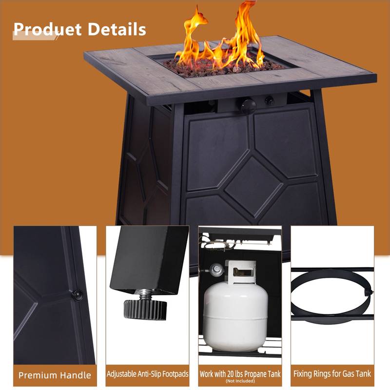 Cozy Outdoor Propane Fire Table with Weather Cover